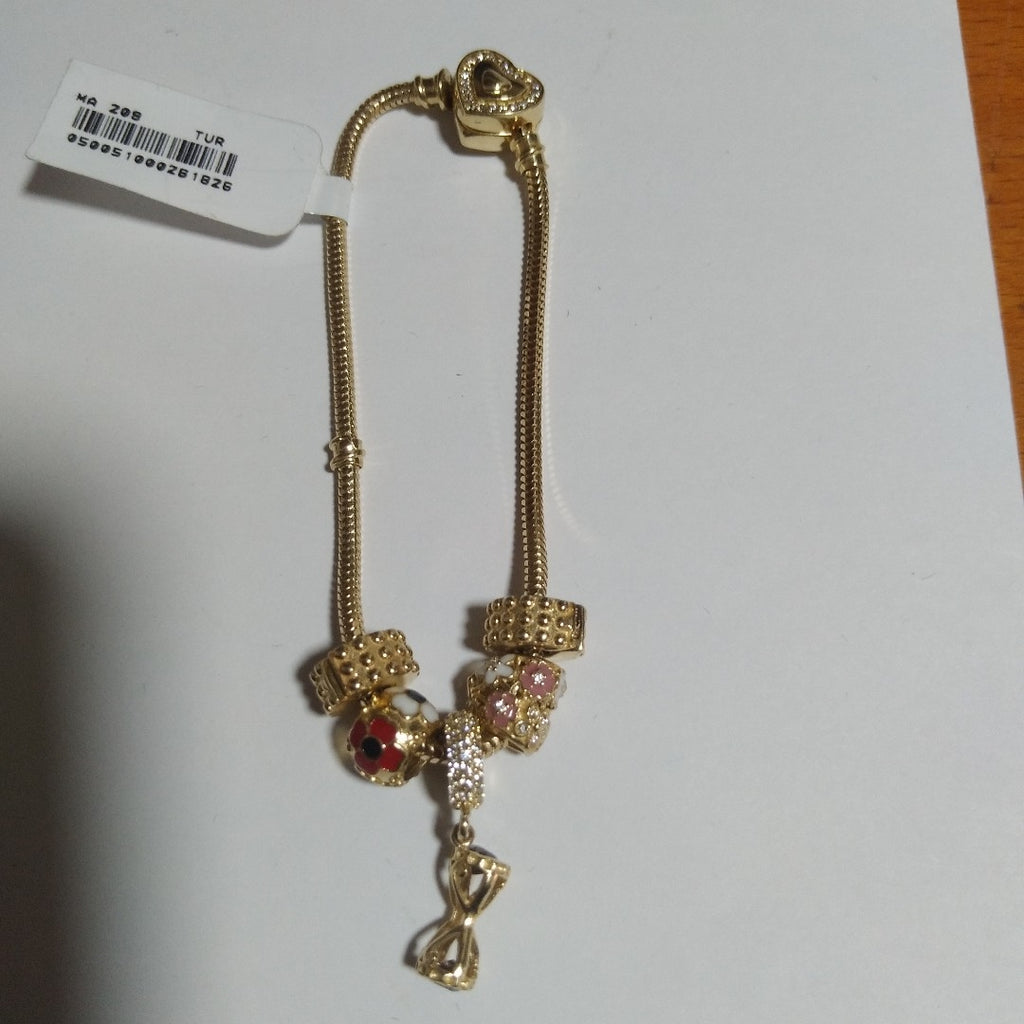 PULSERA CHARM ORO 14K 17 (NUEVO)