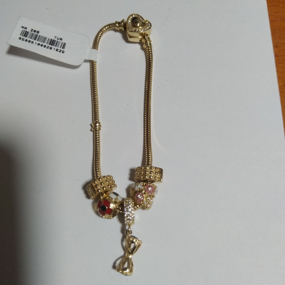 PULSERA CHARM ORO 14K 17 (NUEVO)