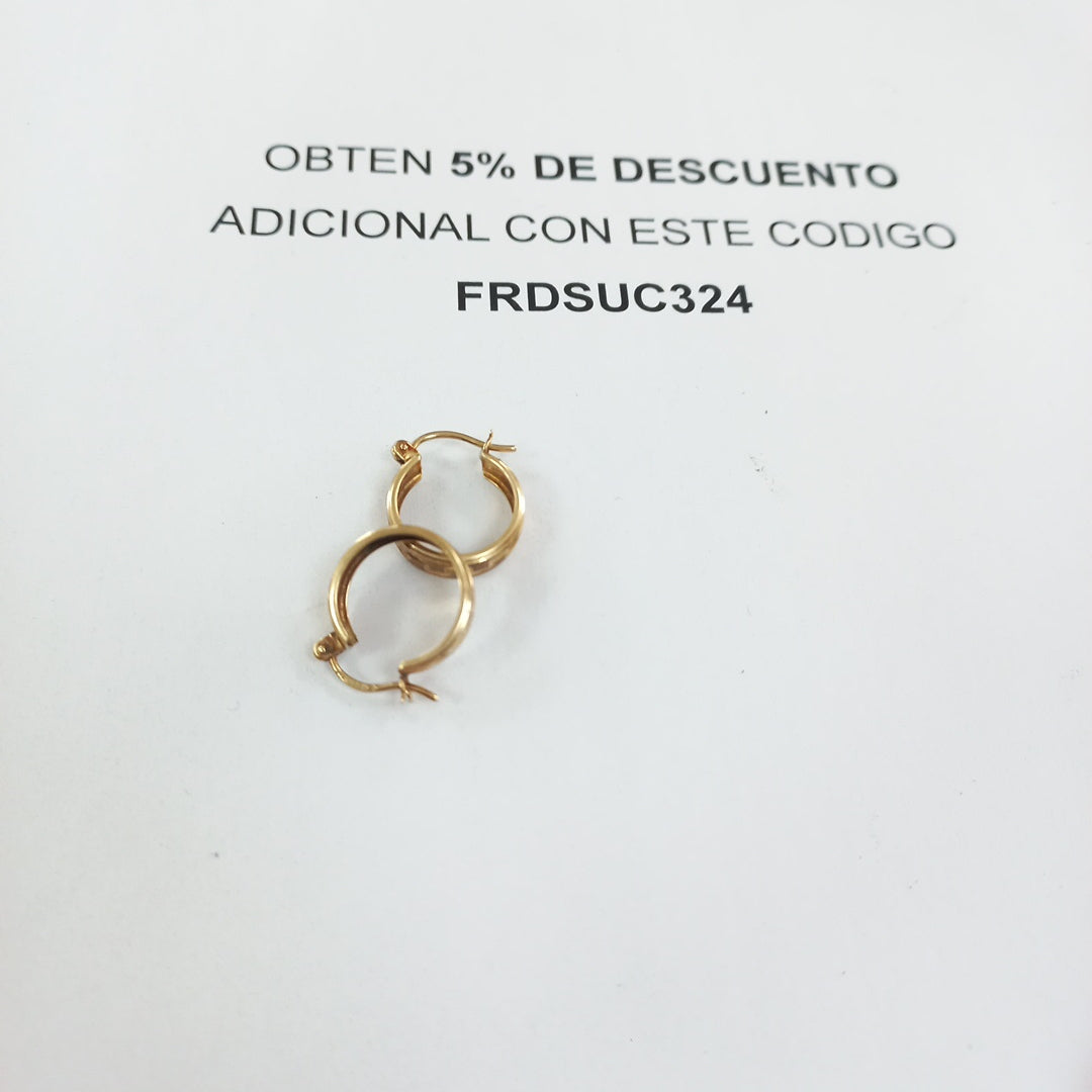 ARRACADAS PAR ORO 10 K 1.3 GRMS (SEMINUEVO)