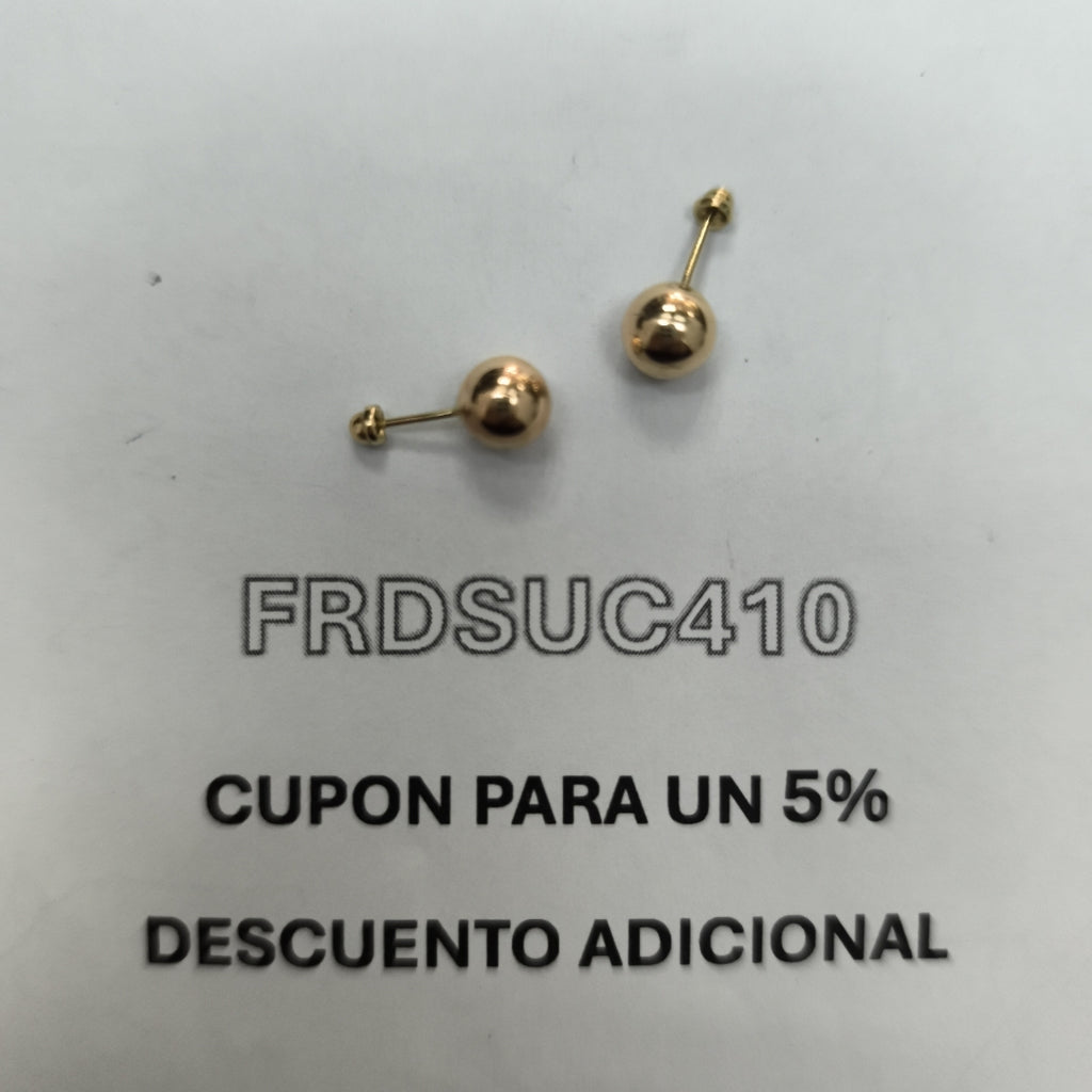BROQUELES PAR ORO 8 K 0,80 GRMS (SEMINUEVO)