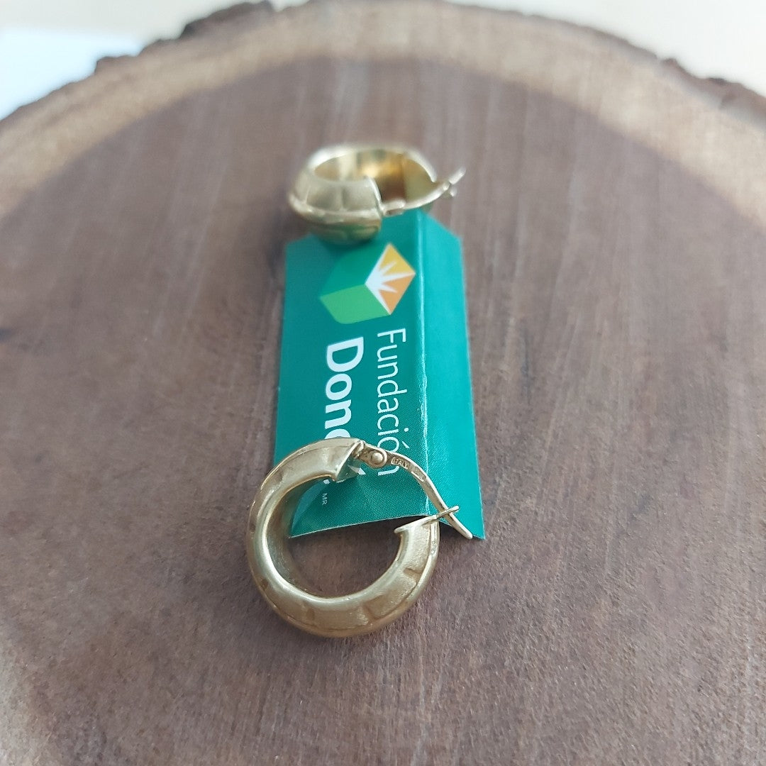 ARRACADAS PAR ORO 14 K 2.9 GRMS (SEMINUEVO)
