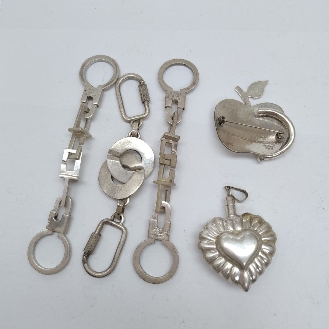 DIJE, LLAVERO, PRENDEDOR PLATA 126 GRMS (SEMINUEVO)