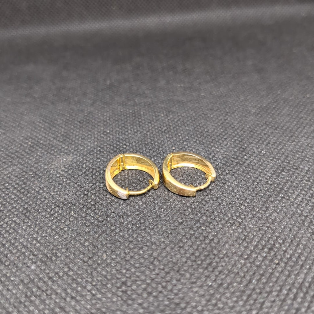 ARETES PAR ORO COMBINADO 14 K 1,50 GRMS (SEMINUEVO)