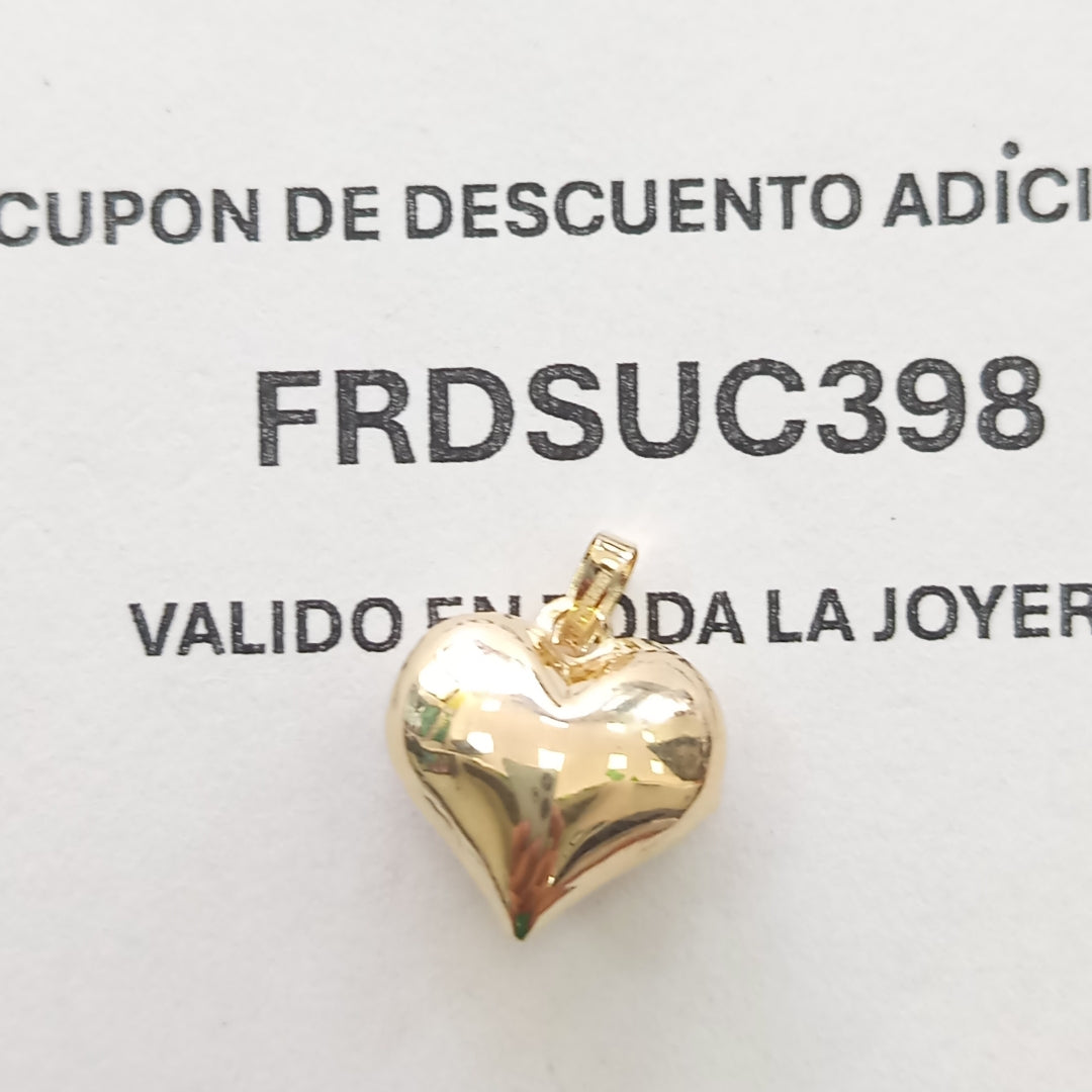 DIJE TEJIDO CORAZON LISO 14K 1.4 GR (NUEVO)
