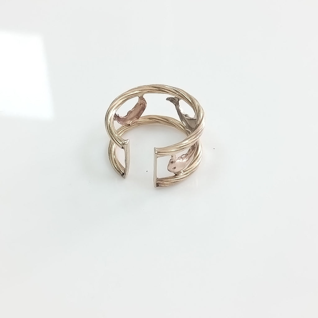 ANILLO ORO, ORO COMBINADO 10 K 2.7 GRMS (SEMINUEVO)