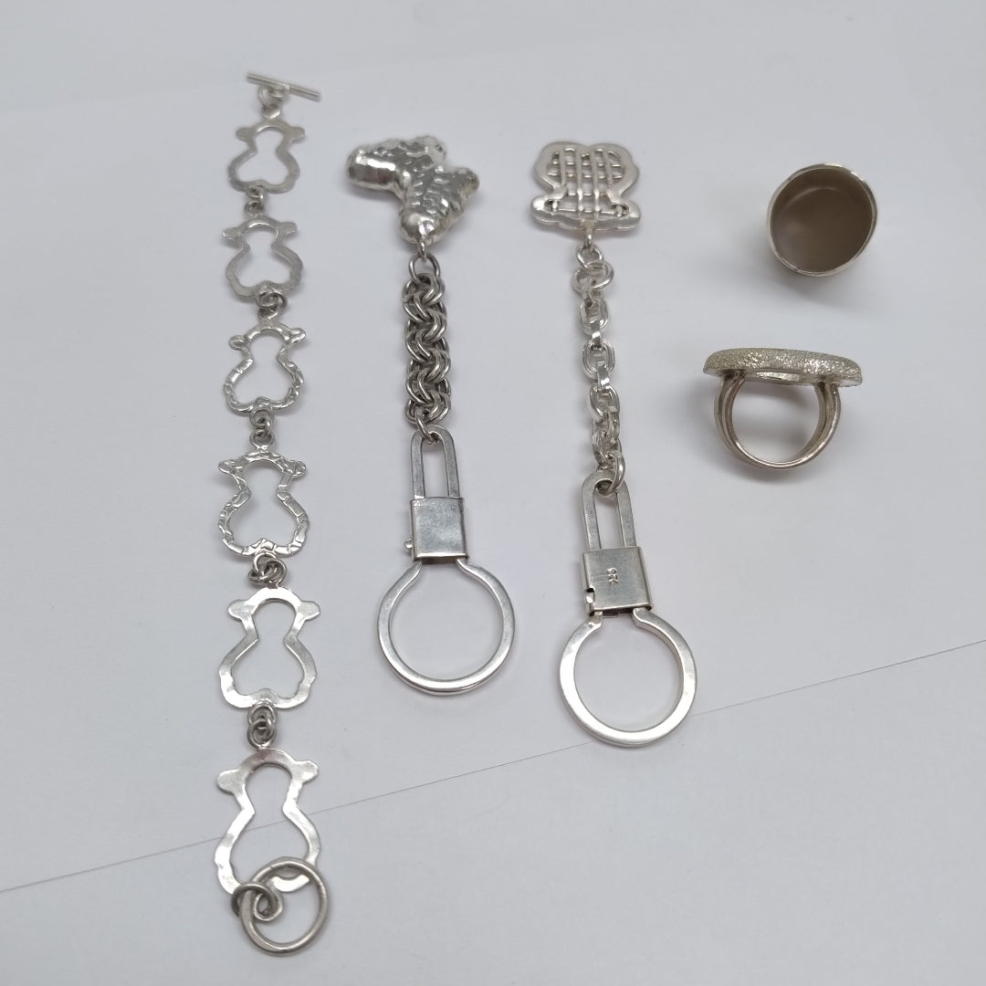 ANILLO, LLAVERO PLATA 56.9 GRMS (SEMINUEVO)