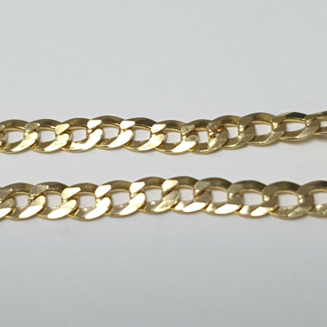 PULSERAS CABALLERO BARBADA AMARILLA ORO 14K 2.9 (NUEVO)