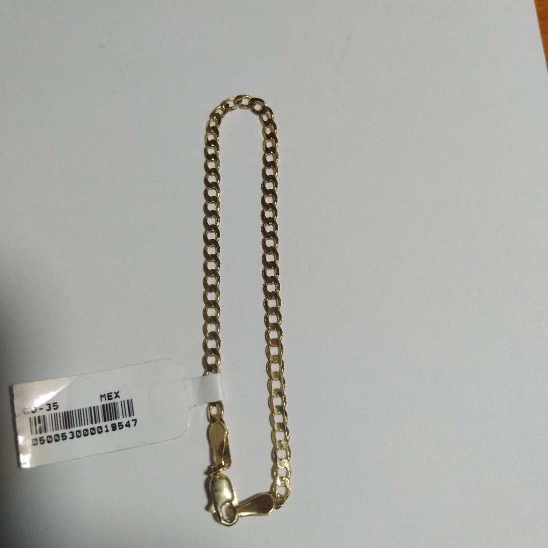 PULSERA TEJIDO BARBADA 14K 18 CM 3.2 GR (NUEVO)