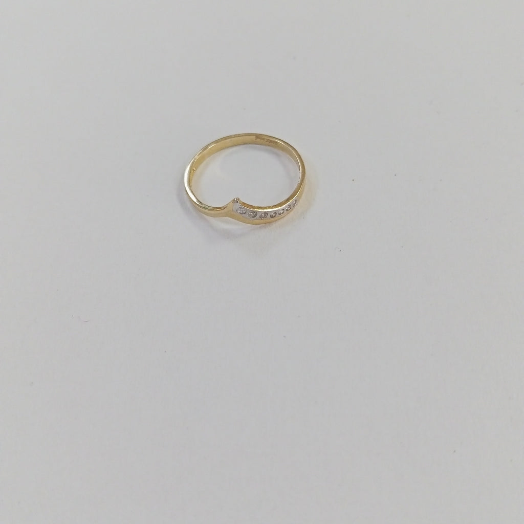 ANILLOS CON CIRCONIAS 14K TALLA 7 1 GR (NUEVO)