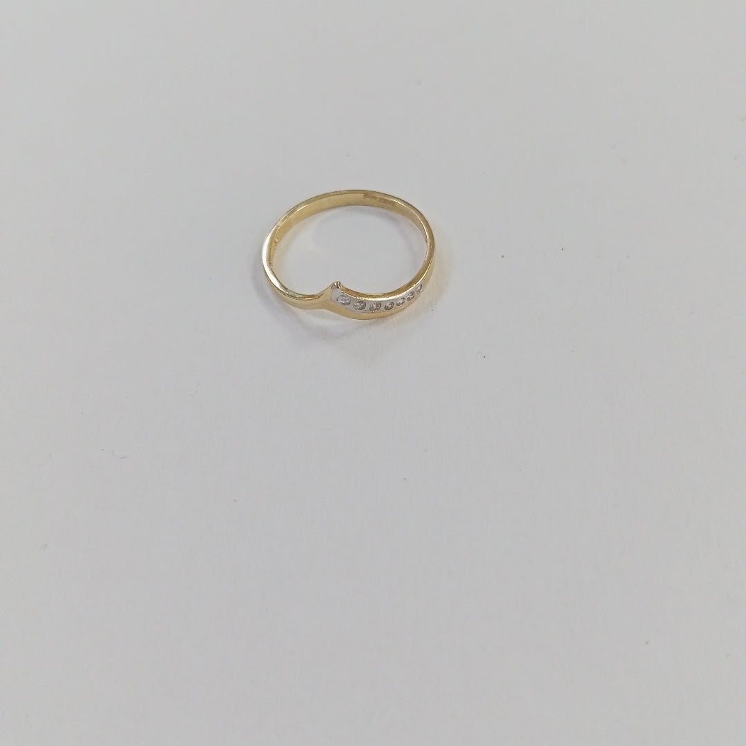 ANILLOS CON CIRCONIAS 14K TALLA 7 1 GR (NUEVO)