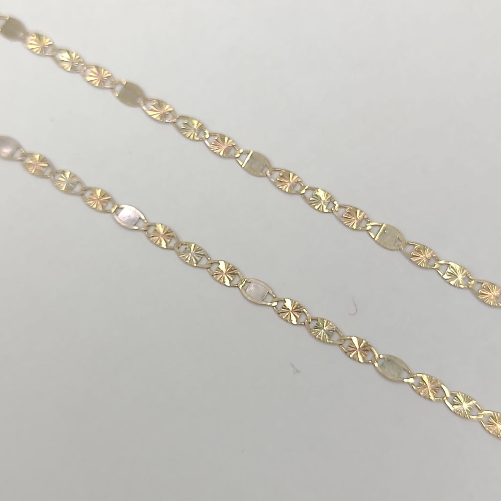 CADENAS TEJIDO GUCHI ORO 10K 40 A 45 CM 1.4 GR (NUEVO)