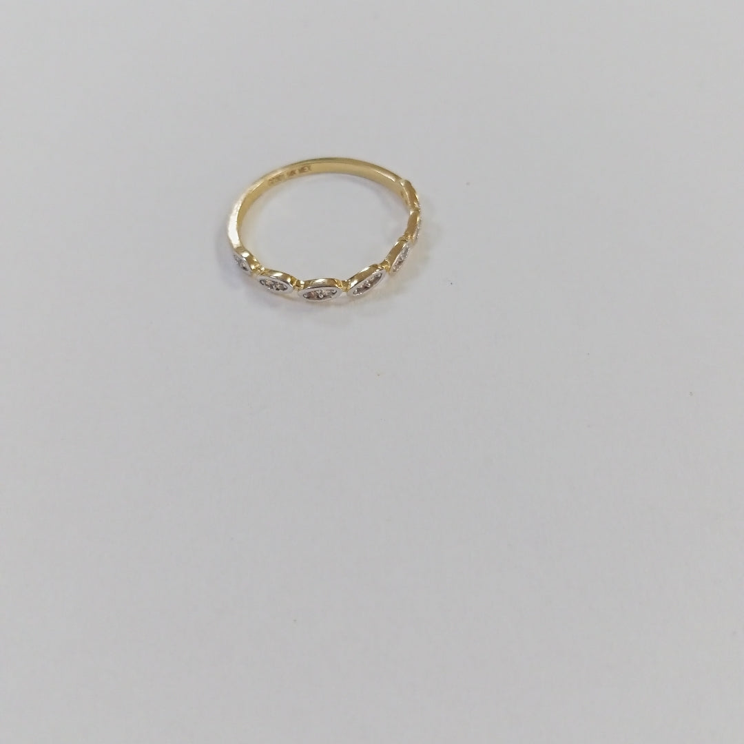ANILLO ANILLITO FIG C CIRCONIAS 14K 6.5 TALLA 1.1 GR (NUEVO)