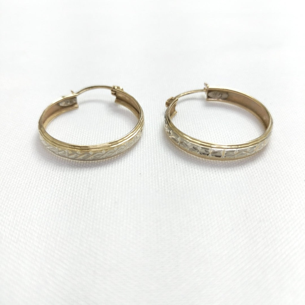 ARRACADAS PAR ORO COMBINADO 14 K 2,90 GRMS (SEMINUEVO)
