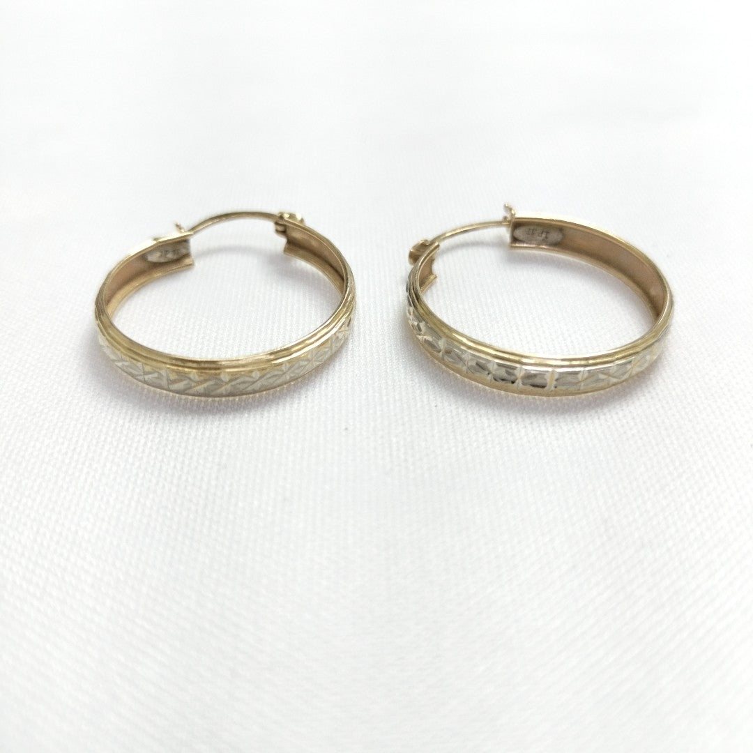 ARRACADAS PAR ORO COMBINADO 14 K 2,90 GRMS (SEMINUEVO)