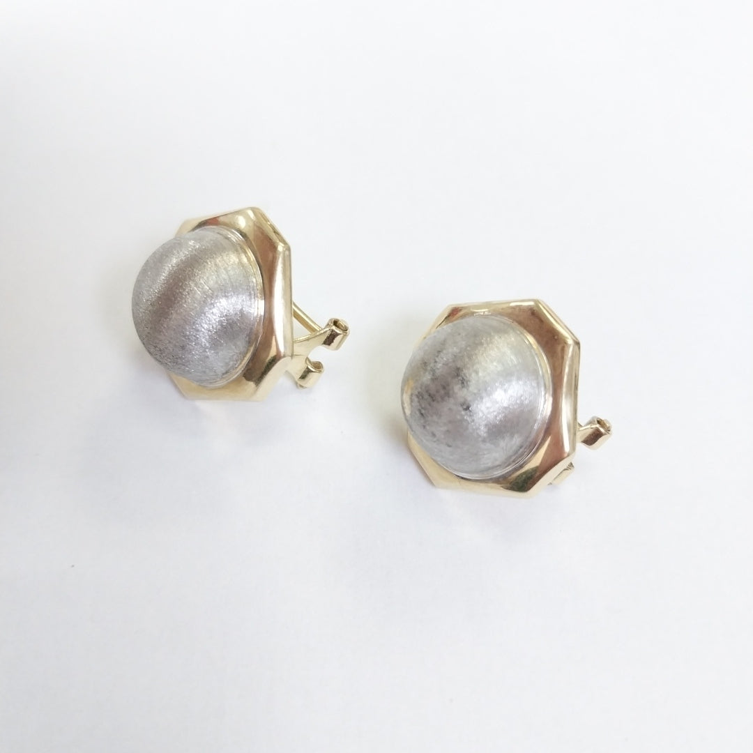 ARETES PAR ORO,ORO COMBINADO 14 K 6,70 GRMS (SEMINUEVO)