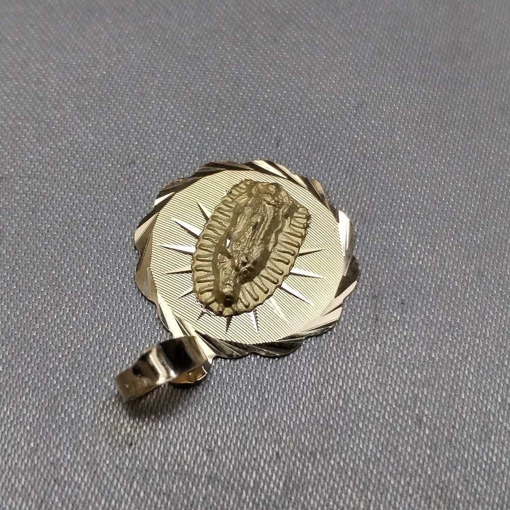 DIJE MEDALLA RELIGIOSA 14K 0.8 GR (NUEVO)