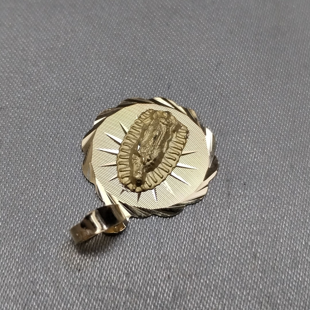 DIJE MEDALLA RELIGIOSA 14K 0.8 GR (NUEVO)