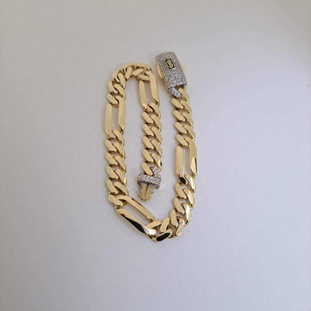 PULSERA MONACO ORO 10K 6.5 (NUEVO)