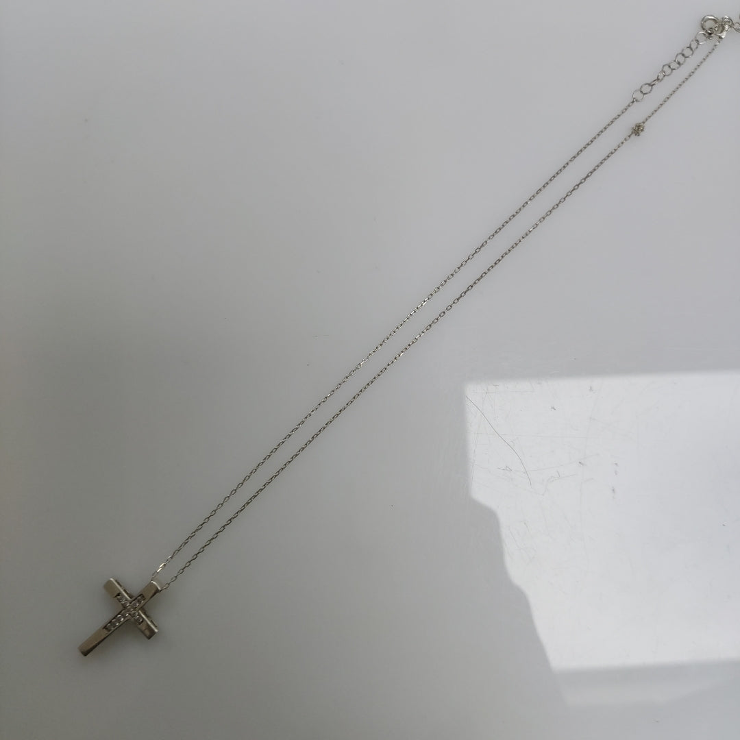 CADENA, CRUZ, PULSERA PLATA 9.1 GRMS (SEMINUEVO)