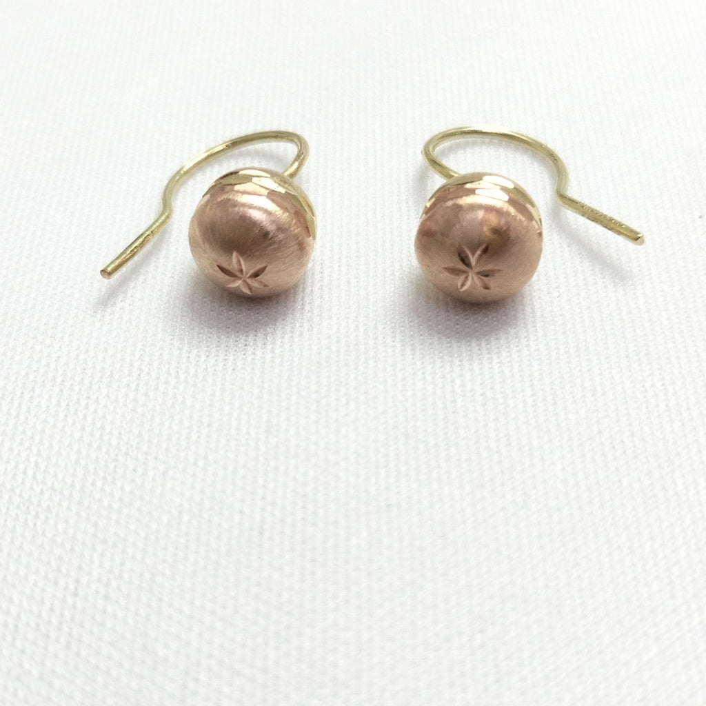ARETES PAR ORO COMBINADO 14 K 1,60 GRMS (SEMINUEVO)