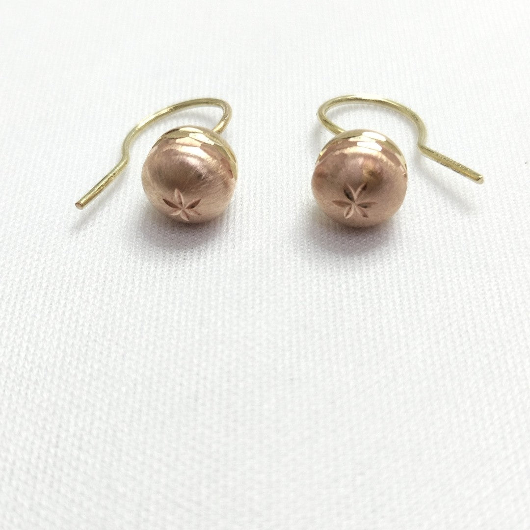 ARETES PAR ORO COMBINADO 14 K 1,60 GRMS (SEMINUEVO)