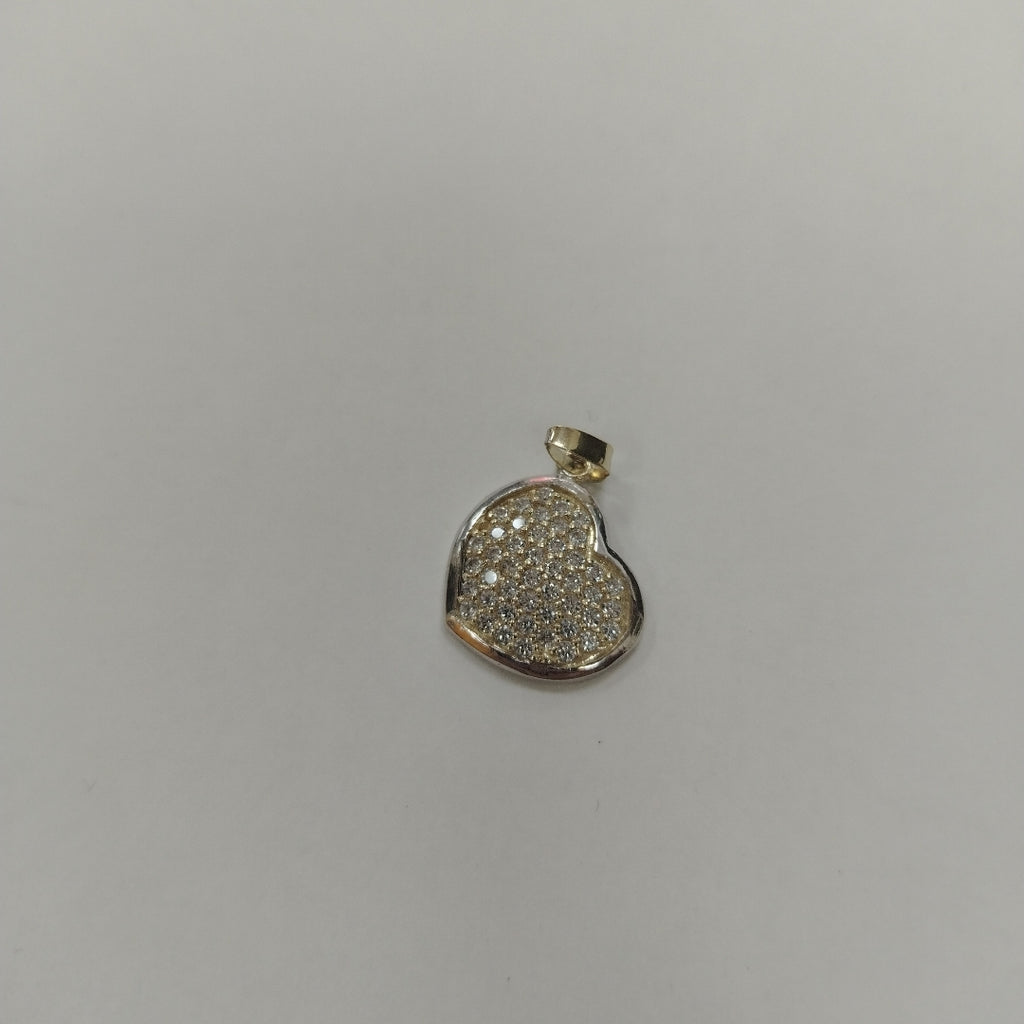 DIJE CORAZON CON CIRCONIAS 14K 1.8 GR (NUEVO)
