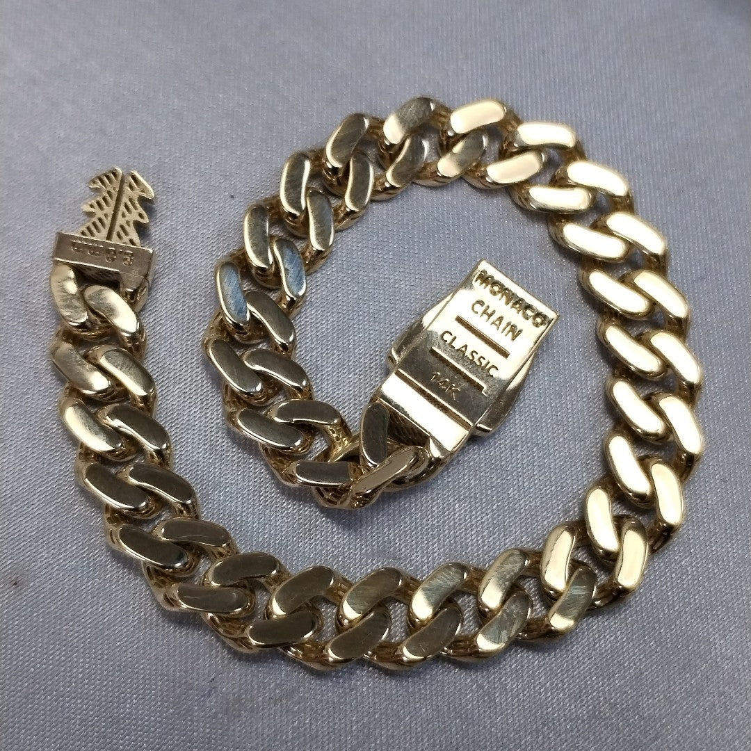 PULSERA MONACO ORO 14K 9.9 (NUEVO)
