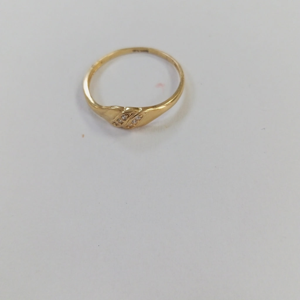 ANILLO ANILLITO C CIRCONIAS 14K 7.5 TALLA 1.2 GR (NUEVO)
