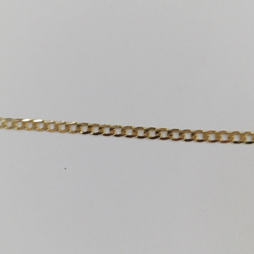 PULSERA TEJIDO BARBADA 14K 18 CM 3.2 GR (NUEVO)