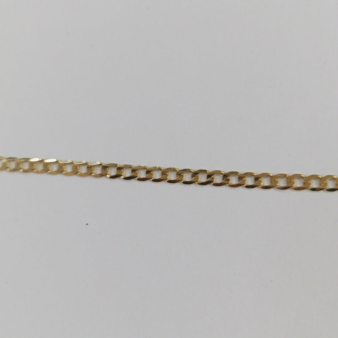 PULSERA TEJIDO BARBADA 14K 18 CM 3.2 GR (NUEVO)