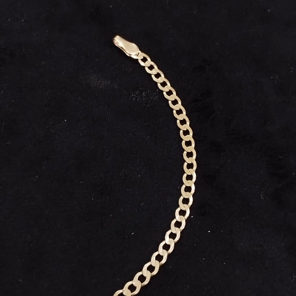 PULSERA TEJIDO BARBADA 14K 21 CM 3.6 GR (NUEVO)
