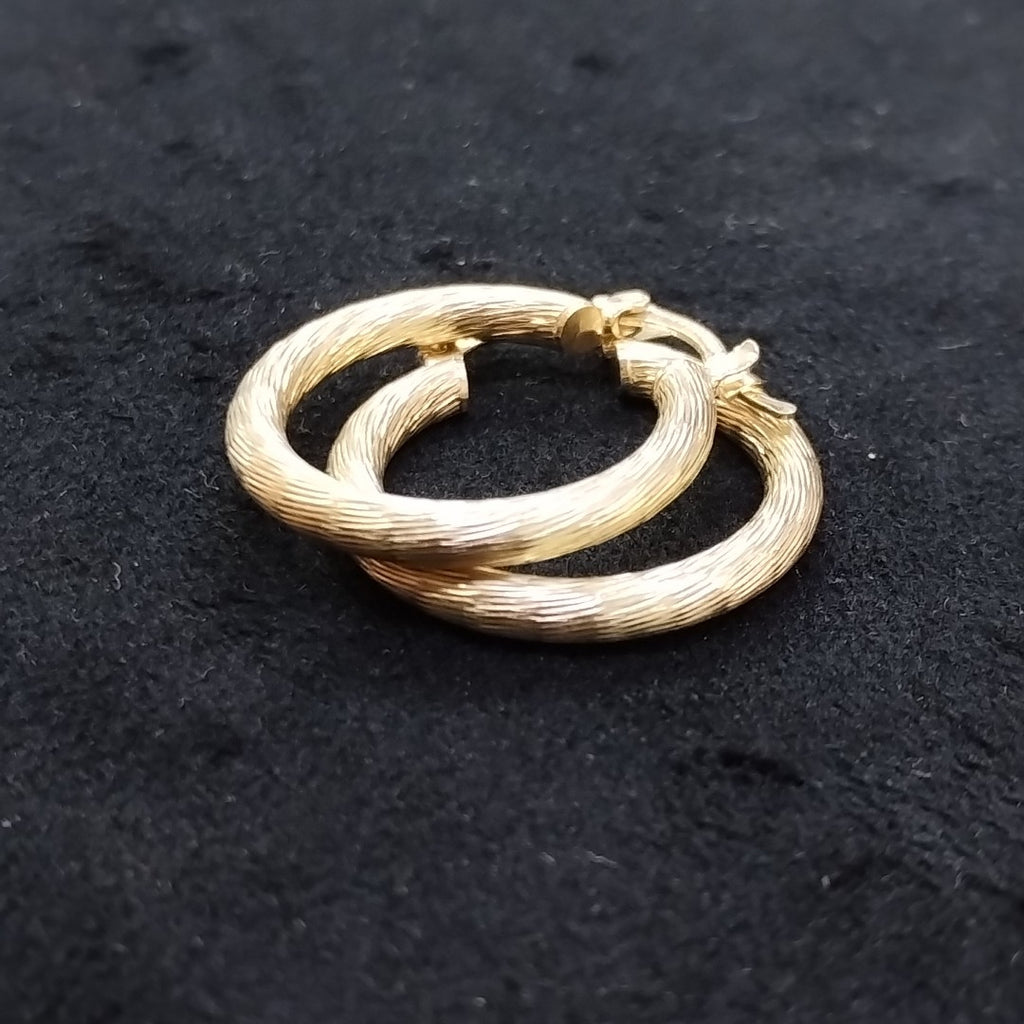 ARETES TEJIDO ARRACADAS ASTRIADAS 14K 2.9 GR (NUEVO)