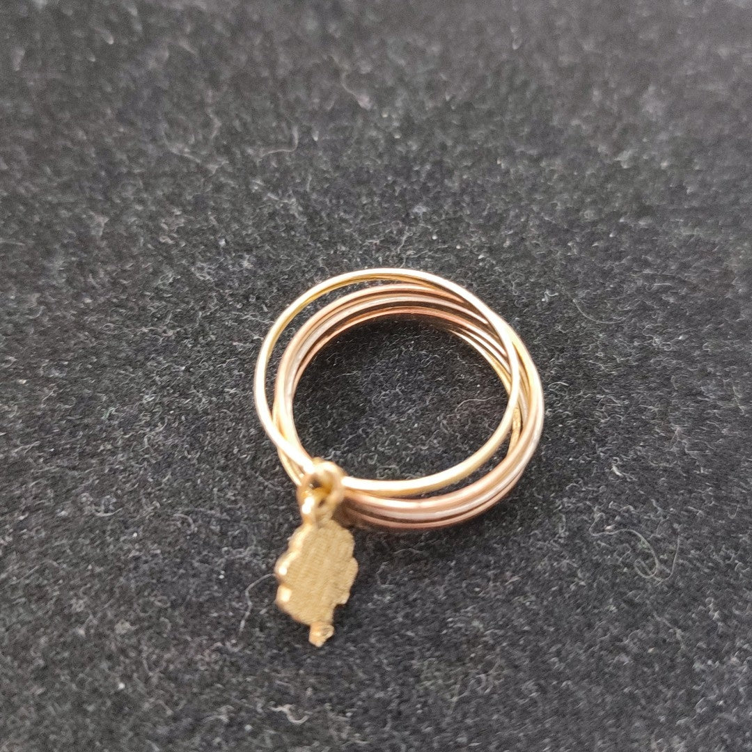 ANILLITO ORO,ORO COMBINADO 14 K 3,00 GRMS (SEMINUEVO)