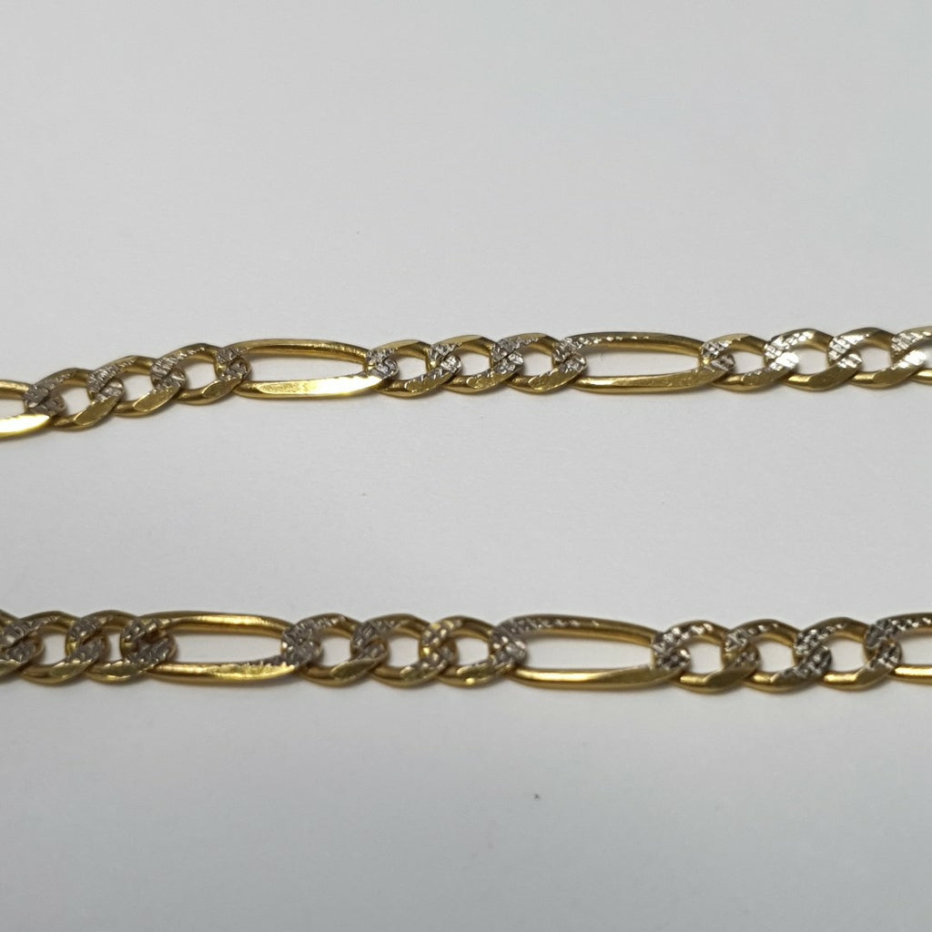 CADENAS TEJIDO 3X1 DIAMANTADO ORO 10K 50 CM 6 GR (NUEVO)