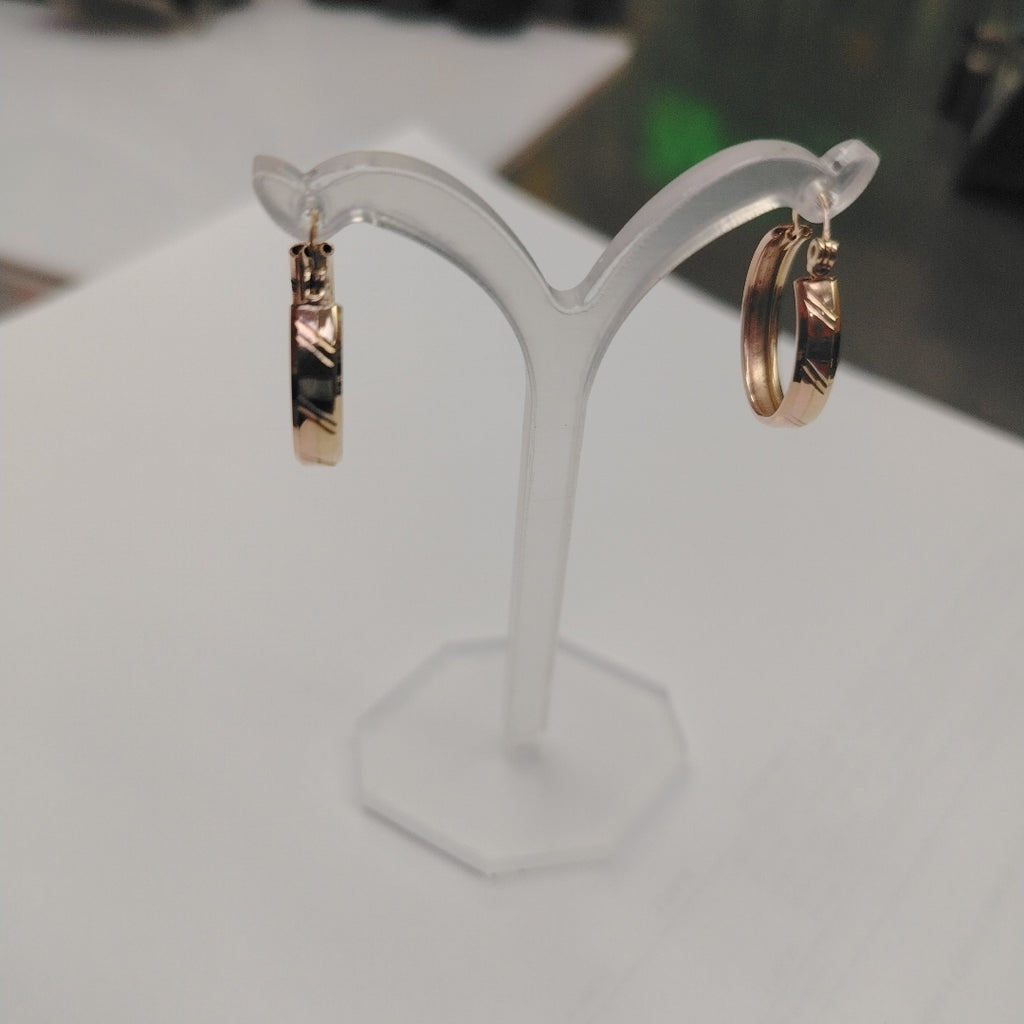 ARRACADAS PAR ORO, RODIADO 8 K 2.1 GRMS (SEMINUEVO)