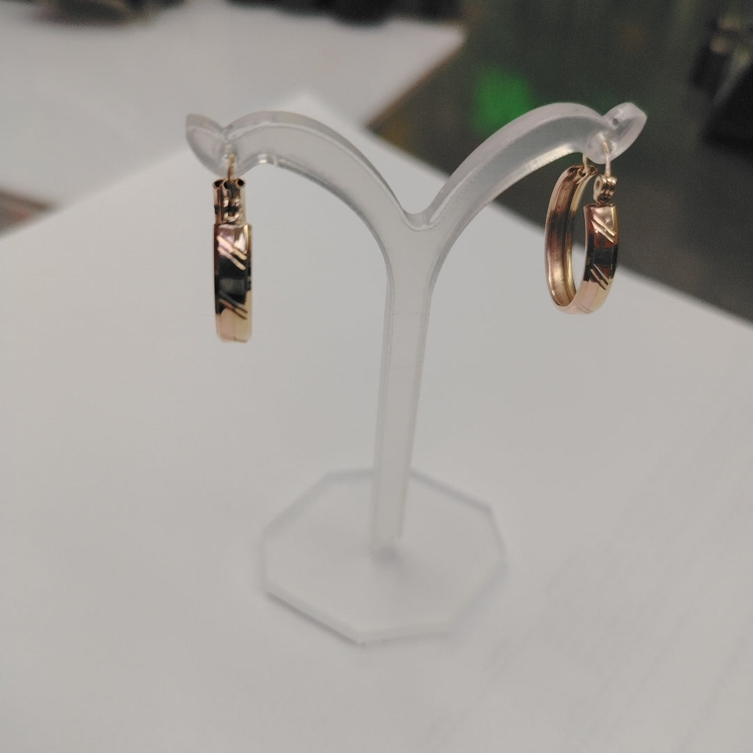 ARRACADAS PAR ORO, RODIADO 8 K 2.1 GRMS (SEMINUEVO)