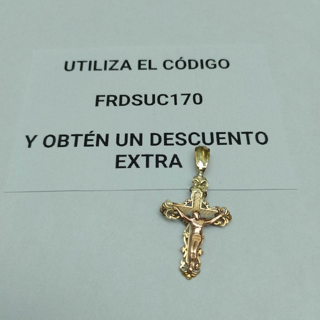 CRUCIFIJO ORO, ORO COMBINADO 10 K 1.5 GRMS (SEMINUEVO)