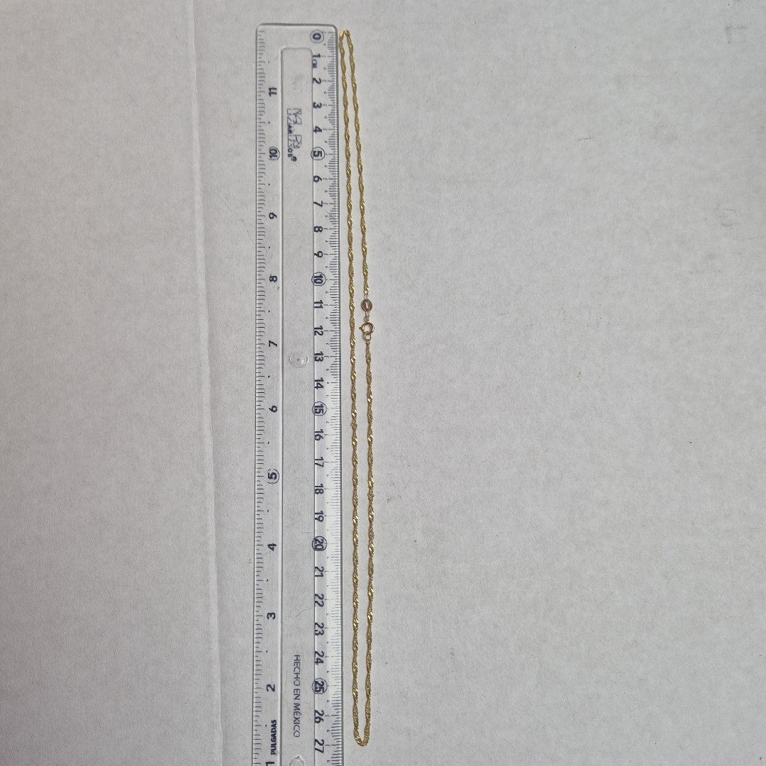 CADENA MEDIO TORZAL 10K 55 CM 2.4 GR (NUEVO)
