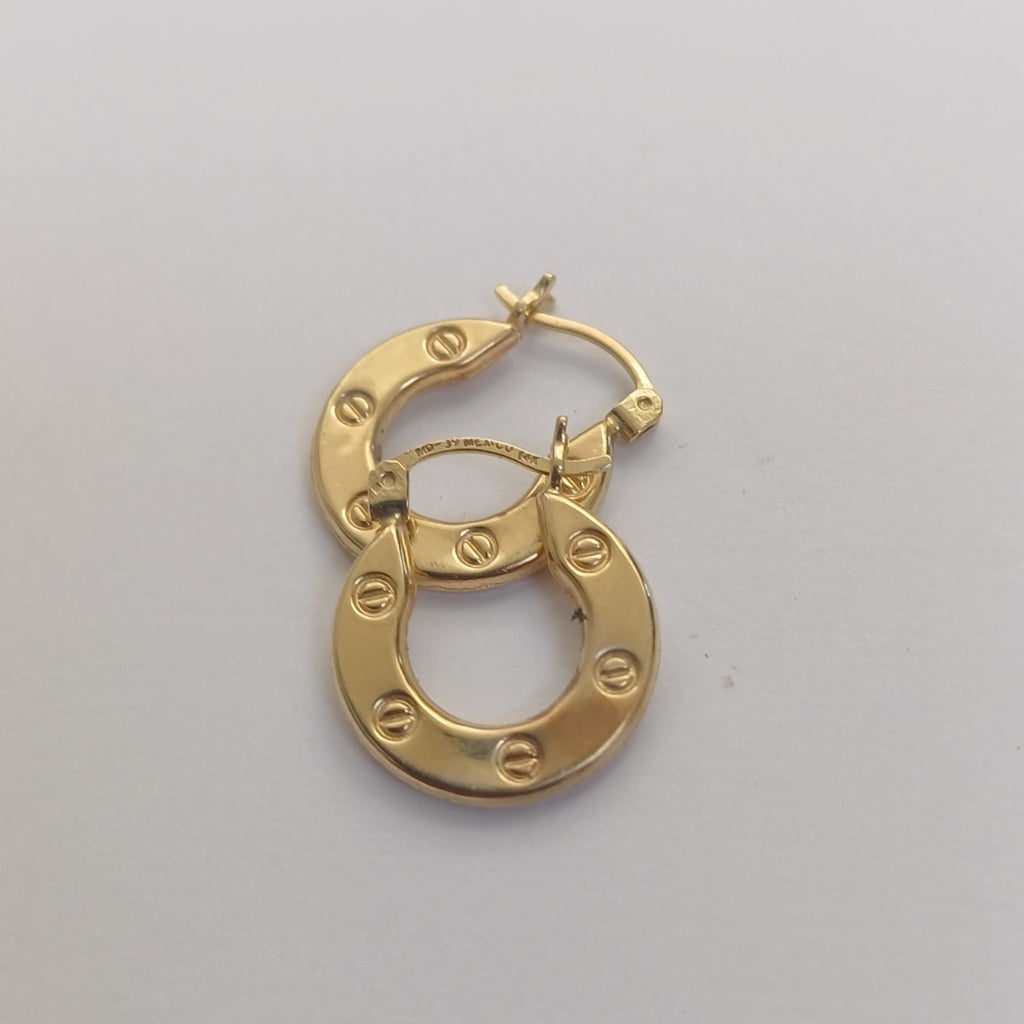 ARRACADAS PAR ORO 14 K 1.9 GRMS (SEMINUEVO)