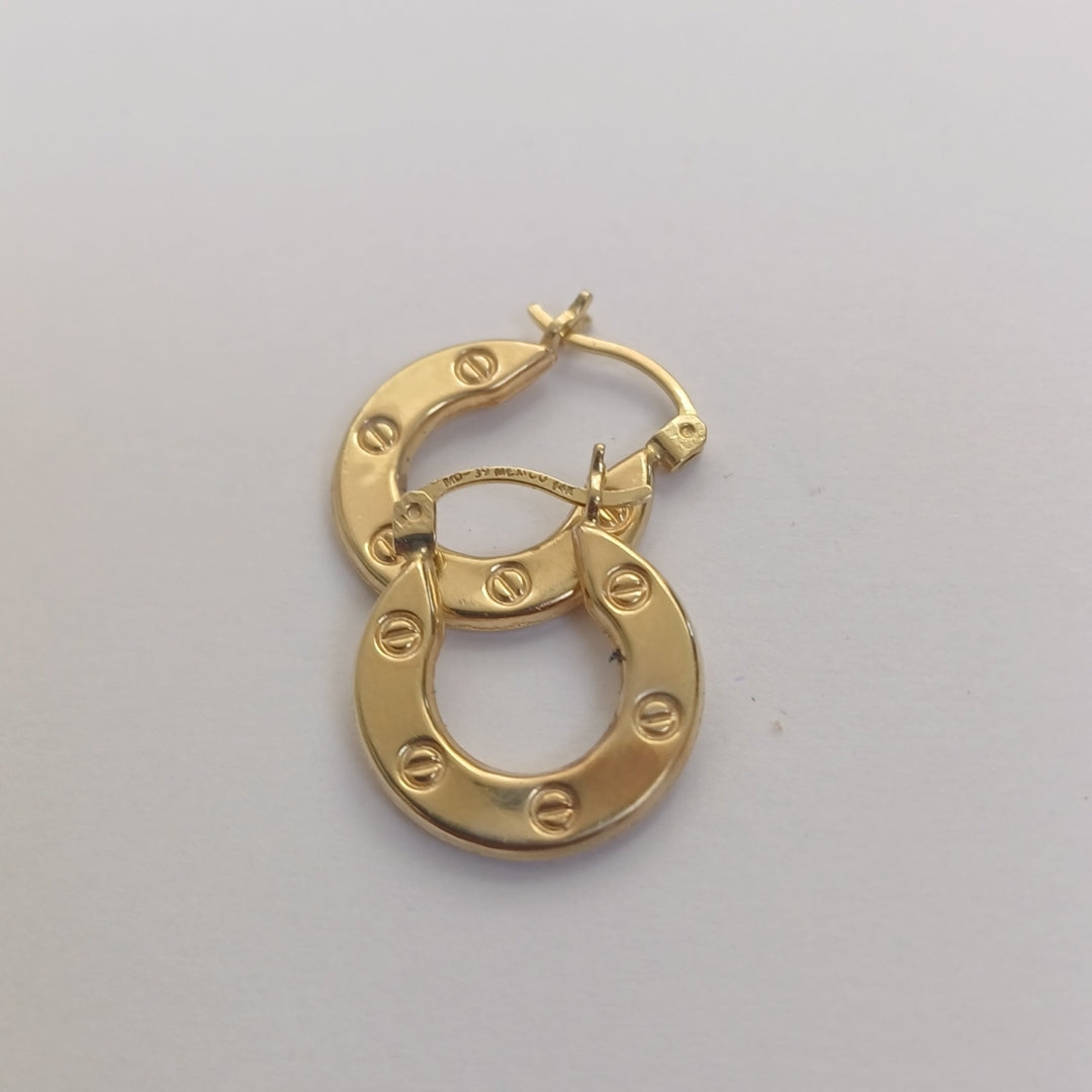 ARRACADAS PAR ORO 14 K 1.9 GRMS (SEMINUEVO)