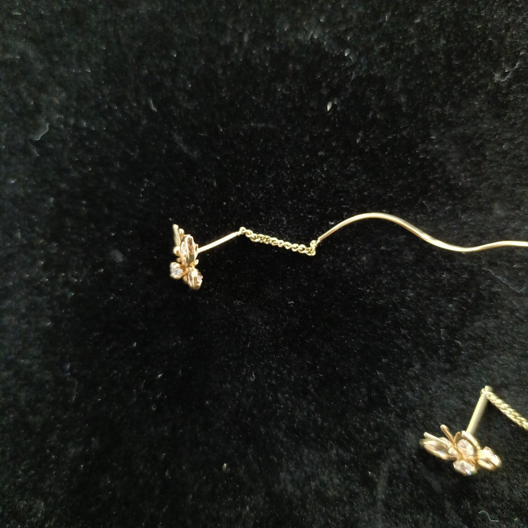 ARETES PAR ORO 14 K 1,20 GRMS (SEMINUEVO)