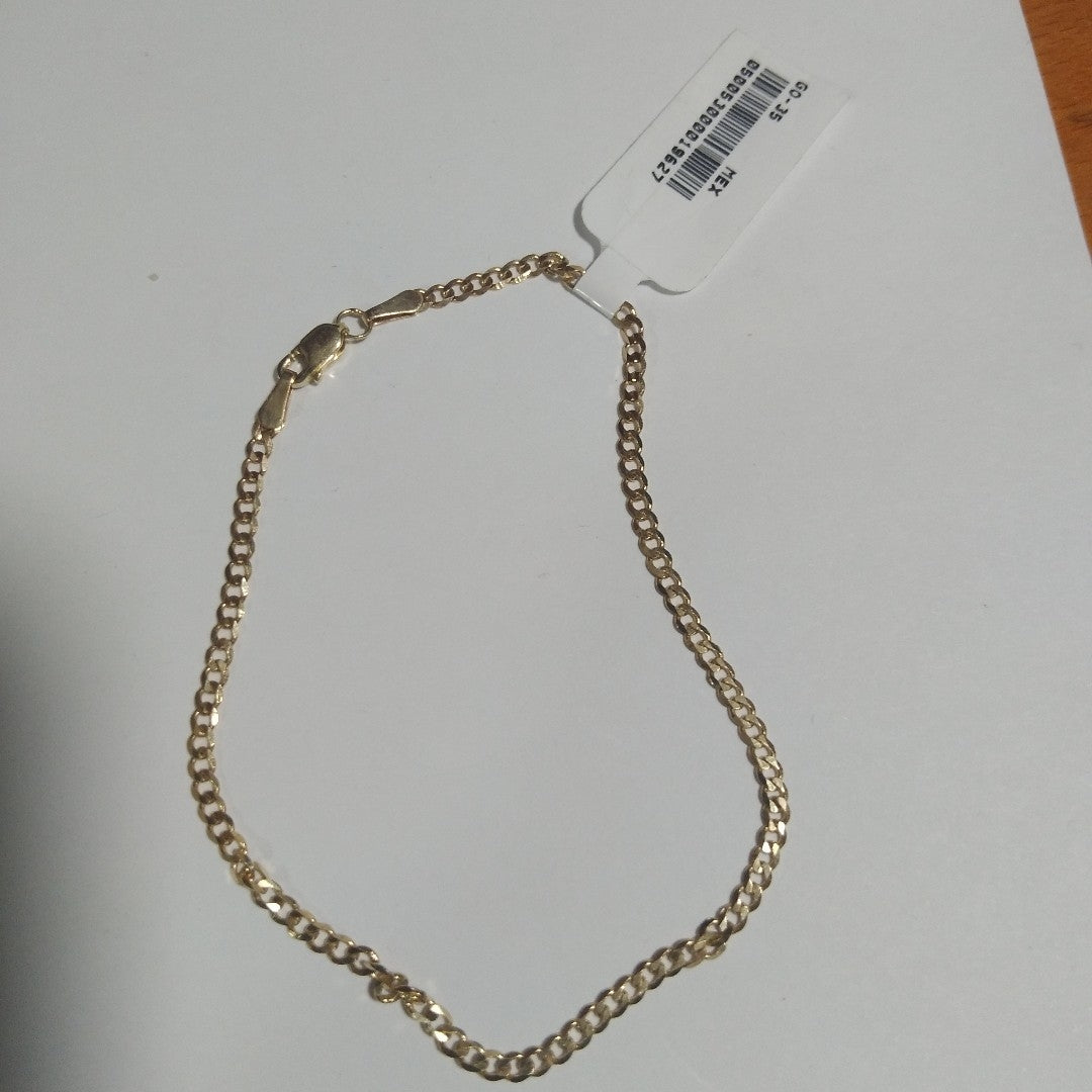 PULSERA TEJIDO BARBADA 14K 21 CM 2.3 GR (NUEVO)