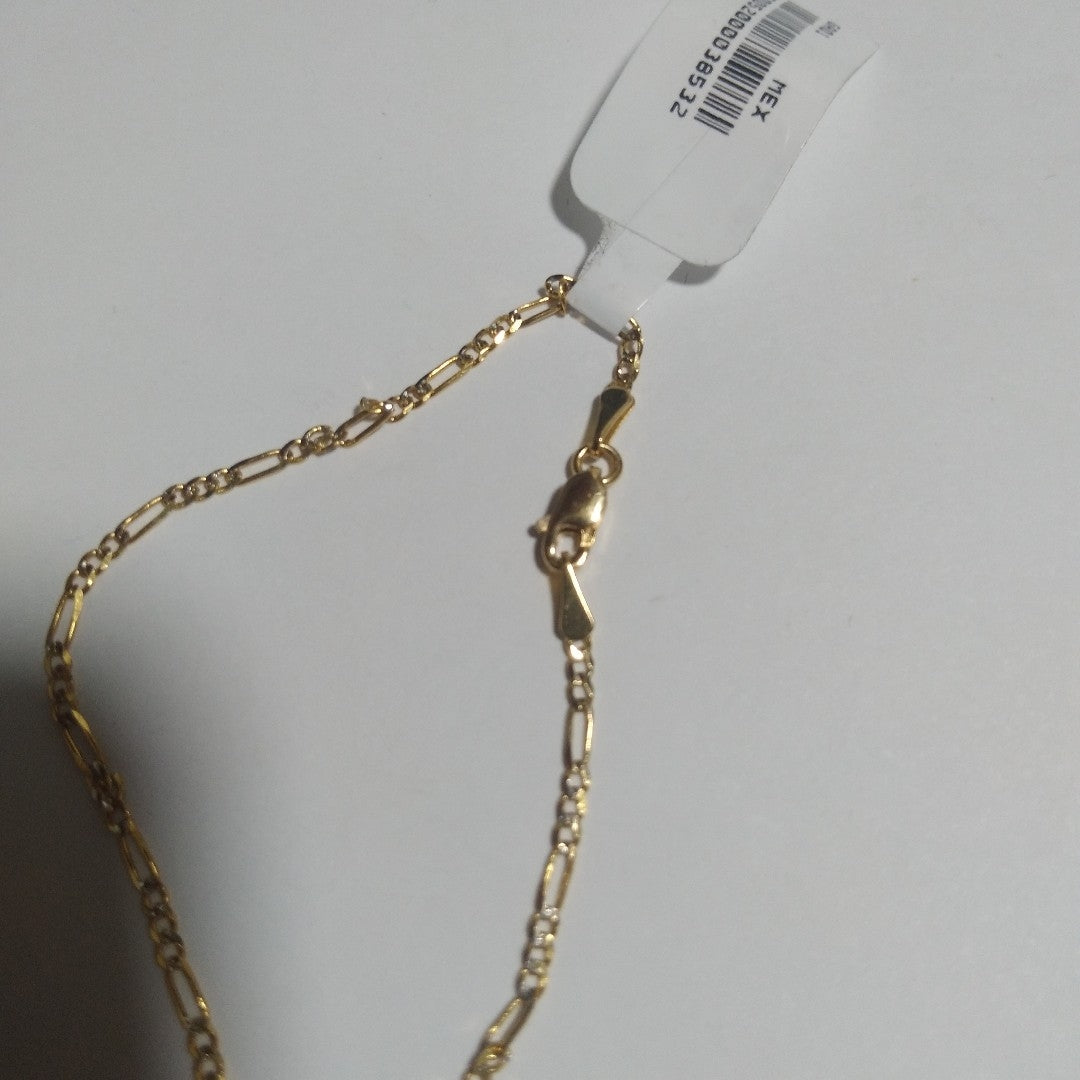 PULSERA 3X1 DIAMANTADA 14K 18 CM 1.5 GR (NUEVO)