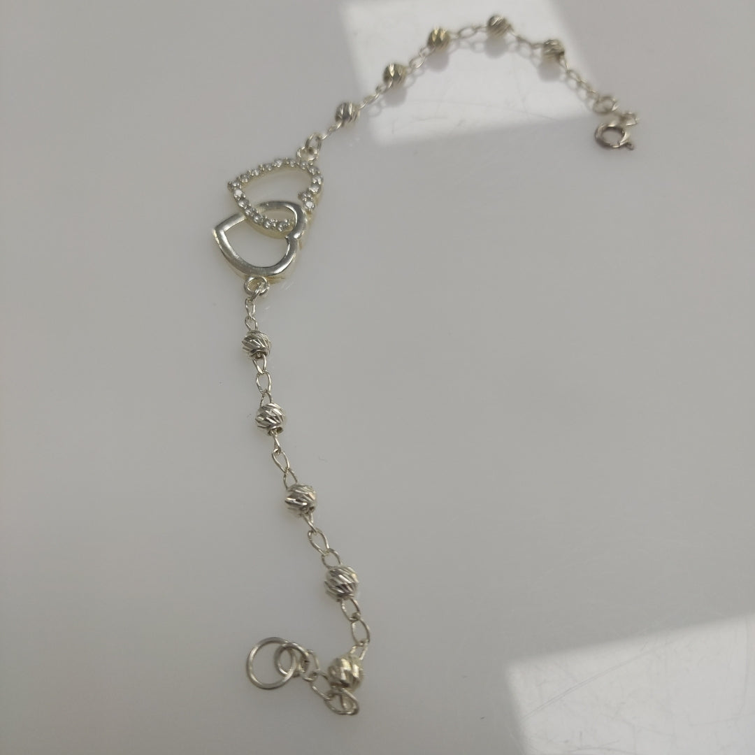 PULSERA TEJIDO TEJIDO ESPECIAL PLATA .925 18 CM 3.9 GR (NUEVO)