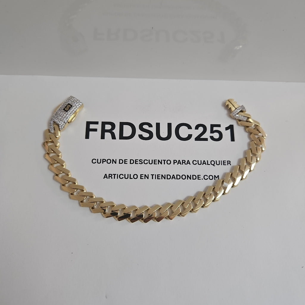 PULSERA CABALLERO MONACO ORO 10K 13 (NUEVO)