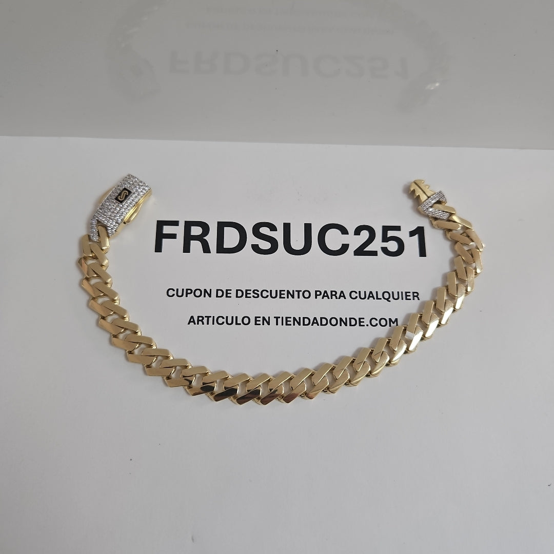 PULSERA CABALLERO MONACO ORO 10K 13 (NUEVO)