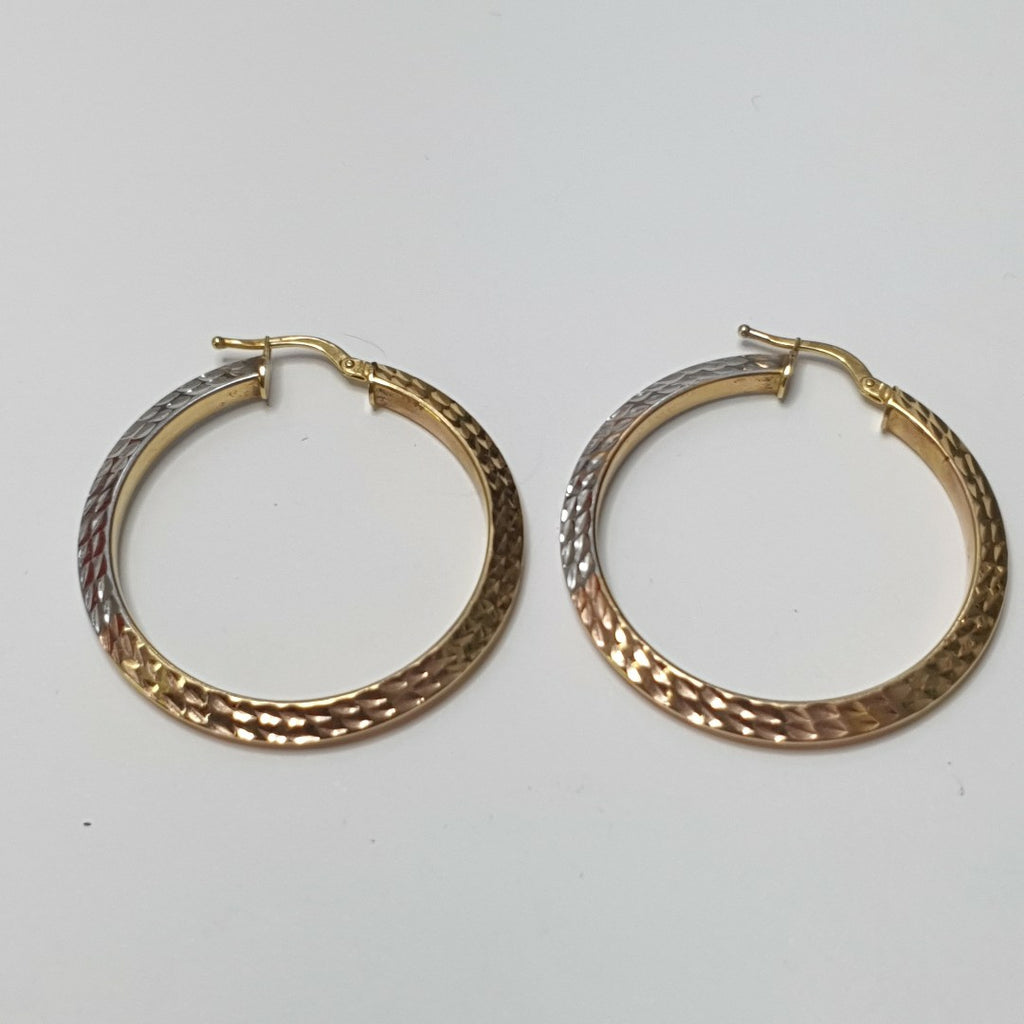ARRACADAS PAR ORO COMBINADO 14 K 4.3 GRMS (SEMINUEVO)