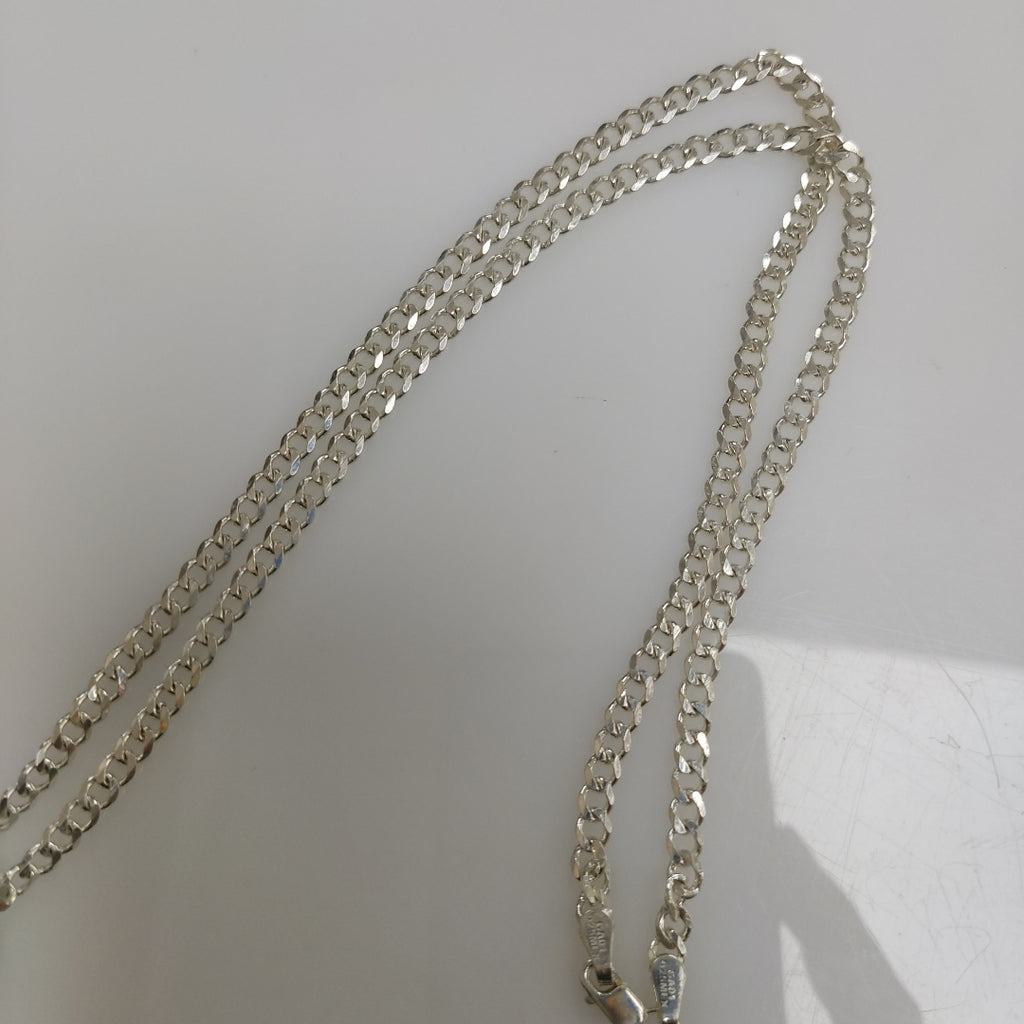 CADENA TEJIDO BARBADO PLATA .925 55 CM 12.8 GR (NUEVO)