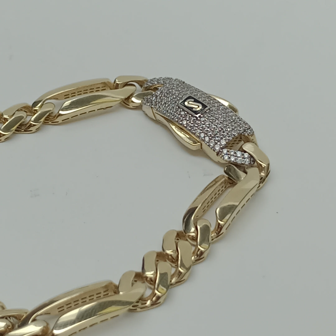 PULSERA MONACO ORO 14K 9 (NUEVO)