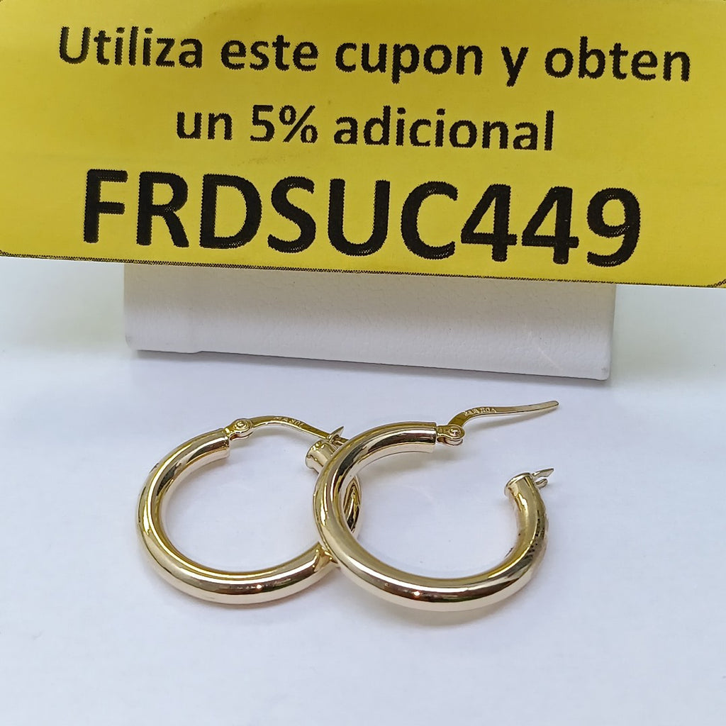 ARRACADAS ORO 14K 1.5 (NUEVO)